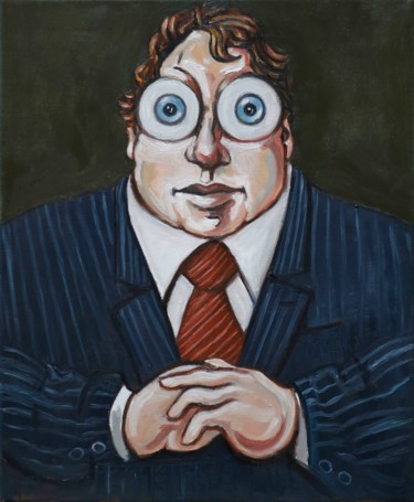 Schilderij getiteld "big man" door Pascal Buffard, Origineel Kunstwerk, Olie