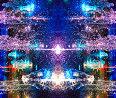 Photographie intitulée "Fontaine lumineuse" par Pascal Caperon, Œuvre d'art originale, Photographie numérique