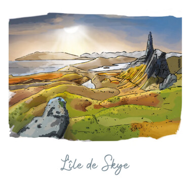 「KARI KRO - L'île de…」というタイトルの描画 Pascal Carro (PKRO)によって, オリジナルのアートワーク, マーカー