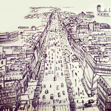 Drawing titled "Croque des Champs-É…" by Pascal Carro (PKRO), Original Artwork, Pencil