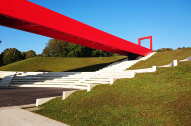 Photography titled "Red bridge side" by Pascal Carro (PKRO), Original Artwork, Non Manipulated Photography