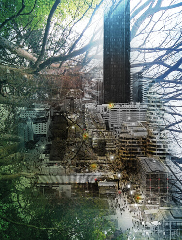 Digitale Kunst mit dem Titel "DEFOREST" von Pascal Carro (PKRO), Original-Kunstwerk, Fotomontage
