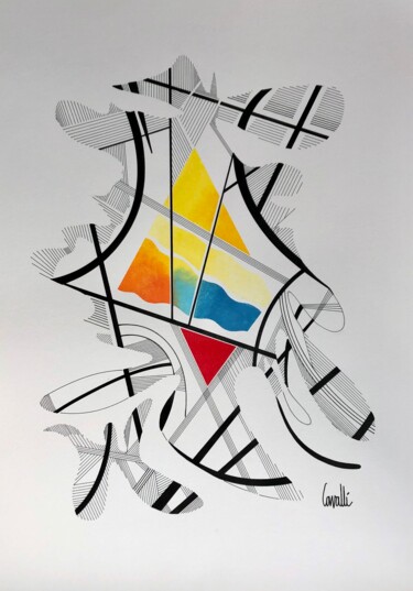 Malarstwo zatytułowany „24 013 Apparition” autorstwa Pascal Cavalli, Oryginalna praca, Akryl