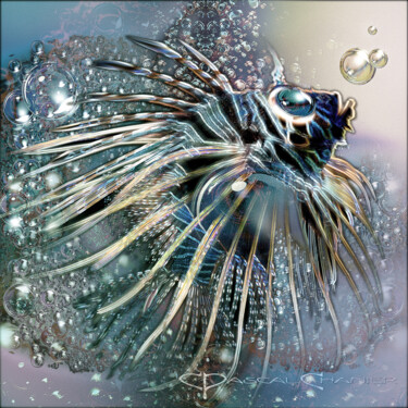 Arts numériques intitulée "LionFish" par Pascal Chanier, Œuvre d'art originale