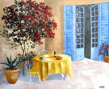Peinture intitulée "A l'heure du repas" par Pascal Clus, Œuvre d'art originale, Huile