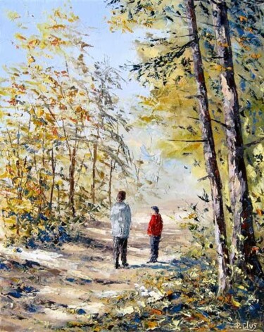 Peinture intitulée "Promenade dans les…" par Pascal Clus, Œuvre d'art originale