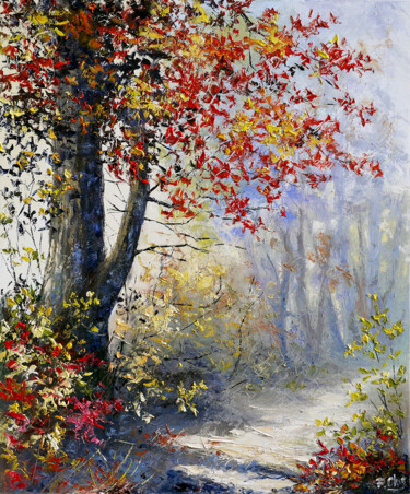 Peinture intitulée "matin d automne.jpg" par Pascal Clus, Œuvre d'art originale, Huile