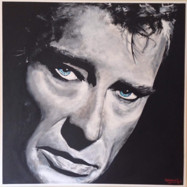 Painting titled "JOHNNY HALLYDAY - T…" by Pascal Feriault, Original Artwork, Acrylic