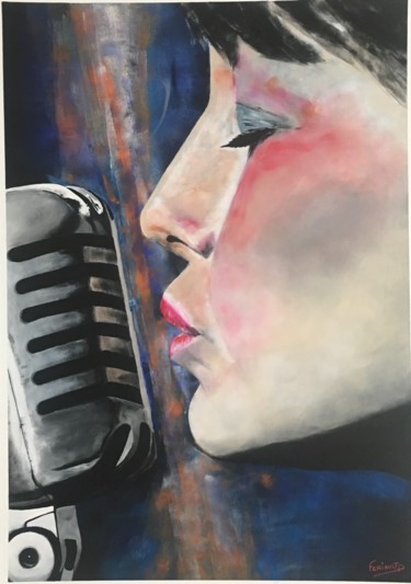 Painting titled "SING FOR YOU" by Pascal Feriault, Original Artwork, Acrylic