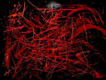 Grafika cyfrowa / sztuka generowana cyfrowo zatytułowany „Blood” autorstwa Pascal Gagné, Oryginalna praca, Malarstwo cyfrowe