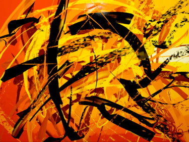 Цифровое искусство под названием "Fire" - Pascal Gagné, Подлинное произведение искусства, Цифровая живопись