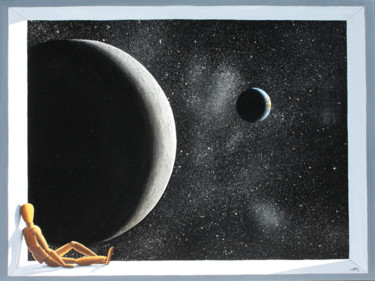Peinture intitulée "De retour sur terre" par Pascal Genevois, Œuvre d'art originale, Huile