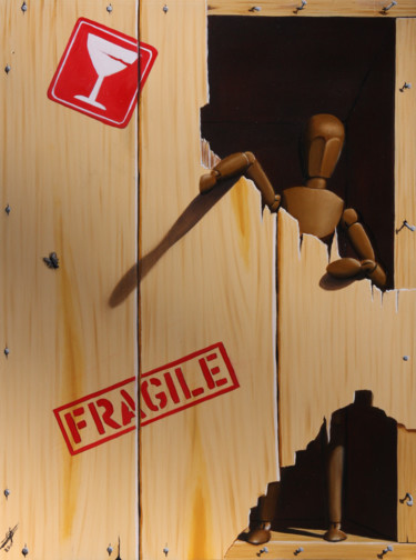 Ζωγραφική με τίτλο "Fragile" από Pascal Genevois, Αυθεντικά έργα τέχνης, Λάδι