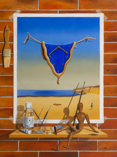 Malerei mit dem Titel "Hommage" von Pascal Genevois, Original-Kunstwerk, Öl
