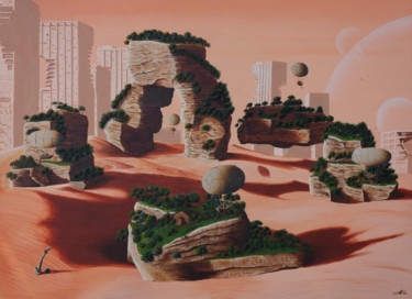Malerei mit dem Titel "Le Grand Rassemblem…" von Pascal Genevois, Original-Kunstwerk, Acryl Auf Keilrahmen aus Holz montiert