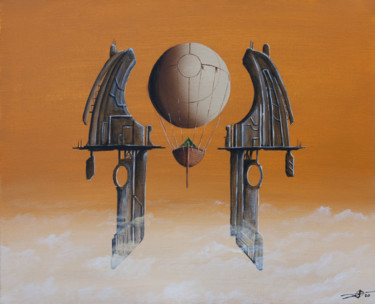 Pintura titulada "Portail Sud" por Pascal Genevois, Obra de arte original, Acrílico Montado en Bastidor de camilla de madera