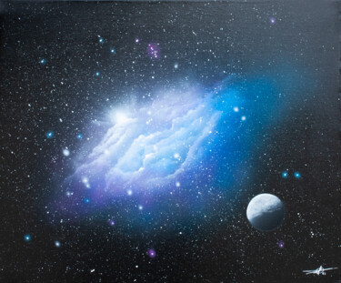 Painting titled "NGC-73651" by Pascal Genevois, Original Artwork, Acrylic