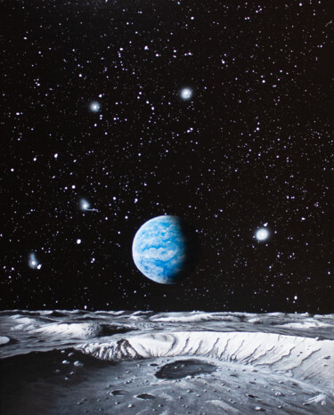 Sol Lunaire 01 Peinture intitulée "Sol Lunaire 01" par Pascal Genevois, Œuvre d'art originale, Acrylique Monté sur Châssis