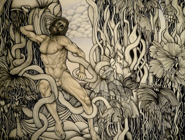 绘画 标题为“Laocoon” 由Pascal Héranval, 原创艺术品