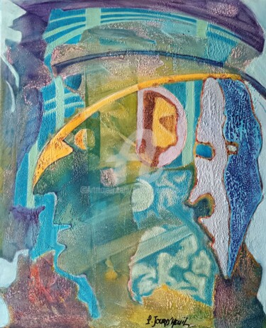 Peinture intitulée "L'égyptien." par Pascal Jourd'Heuil, Œuvre d'art originale, Acrylique Monté sur Châssis en bois