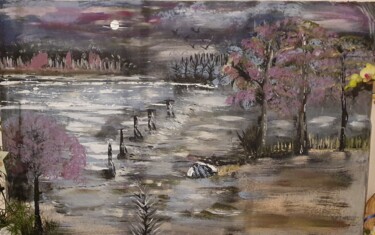 Peinture intitulée "somewhere marée bas…" par Pascal Jung, Œuvre d'art originale, Huile