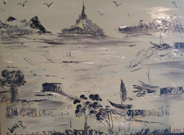 Malerei mit dem Titel "SEASCAPE" von Pascal Jung, Original-Kunstwerk, Öl