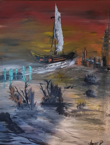 제목이 "ON THE BEACH  PERDI…"인 미술작품 Pascal Jung로, 원작, 기름