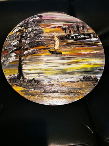 Malerei mit dem Titel "alone in lost parad…" von Pascal Jung, Original-Kunstwerk, Öl