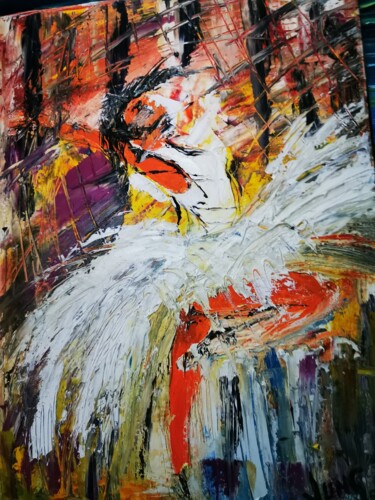 Painting titled "ballerine" by Pascal Jung, Original Artwork, Oil