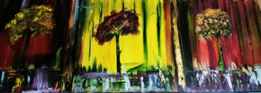 Painting titled "Beauty trees" by Pascal Jung, Original Artwork, Oil