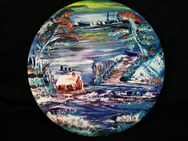 Pintura titulada "Dream vallee" por Pascal Jung, Obra de arte original, Oleo