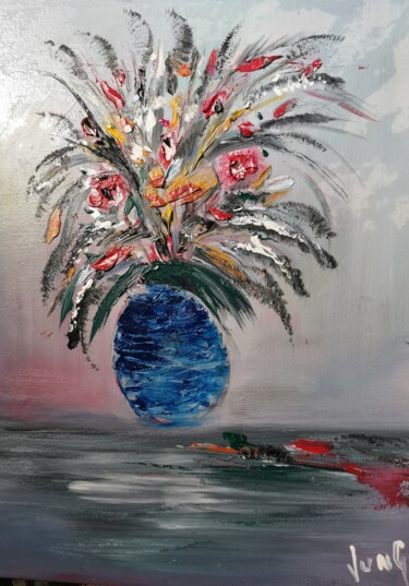 Картина под названием "Bouquet from émotio…" - Pascal Jung, Подлинное произведение искусства, Масло