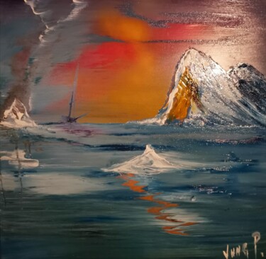 Картина под названием "Northern light" - Pascal Jung, Подлинное произведение искусства, Масло