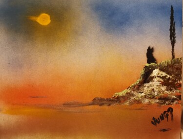 Картина под названием "The fox" - Pascal Jung, Подлинное произведение искусства, Масло