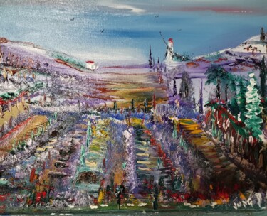 Schilderij getiteld "Provence in my soul" door Pascal Jung, Origineel Kunstwerk, Olie
