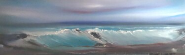 Painting titled "A wave in emotion" by Pascal Jung, Original Artwork, Oil