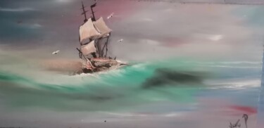 Pittura intitolato "Seascape in emotion" da Pascal Jung, Opera d'arte originale, Olio