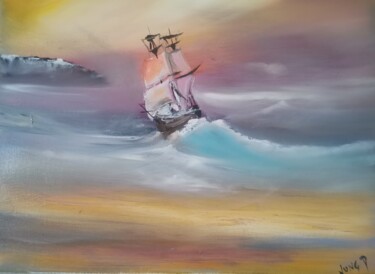 Pintura intitulada "Poseidon émotion 2" por Pascal Jung, Obras de arte originais, Óleo