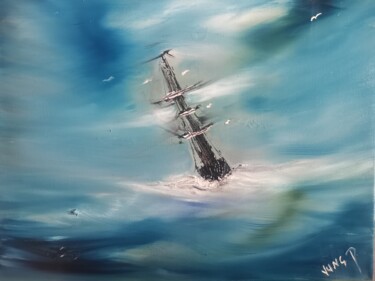 Painting titled "Poseidon #20" by Pascal Jung, Original Artwork, Oil