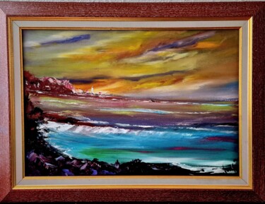 Painting titled "Fossalta # Italia" by Pascal Jung, Original Artwork, Oil