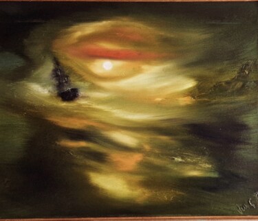 Peinture intitulée "La dixieme vaguev#2" par Pascal Jung, Œuvre d'art originale, Huile