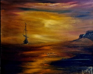 Pintura titulada "Home by the sea #20…" por Pascal Jung, Obra de arte original, Oleo