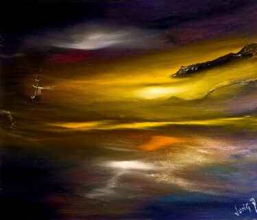 Painting titled "In the air tonight" by Pascal Jung, Original Artwork, Oil