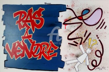 Malerei mit dem Titel "Graffiti  "Pas à Ve…" von Pascal Kowalewski (PK29), Original-Kunstwerk, Acryl Auf Keilrahmen aus Holz…