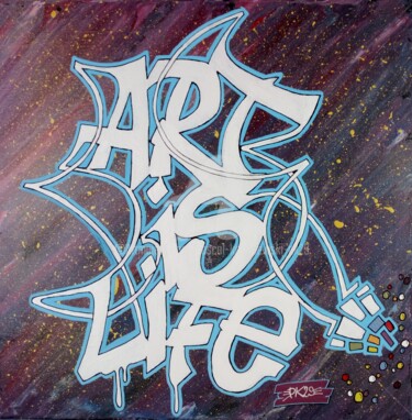 Schilderij getiteld "Tableau Graffiti-Ar…" door Pascal Kowalewski (PK29), Origineel Kunstwerk, Acryl Gemonteerd op Frame voo…