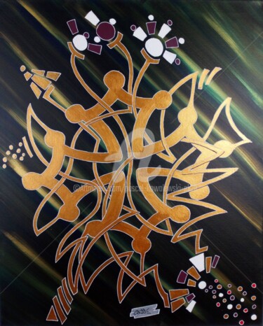 Pintura titulada "Croix Occitane" por Pascal Kowalewski (PK29), Obra de arte original, Acrílico Montado en Bastidor de camil…