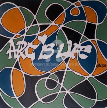 「Graffiti-Art - "FLY…」というタイトルの絵画 Pascal Kowalewski (PK29)によって, オリジナルのアートワーク, アクリル ウッドストレッチャーフレームにマウント