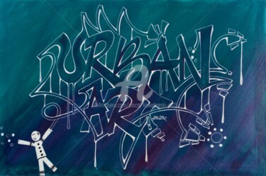 Malerei mit dem Titel "Graffiti-Art - "URB…" von Pascal Kowalewski (PK29), Original-Kunstwerk, Acryl Auf Keilrahmen aus Holz…