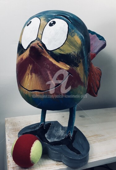 Sculpture titled "Le Piaf" by Pascal Kowalewski (PK29), Original Artwork, Acrylic