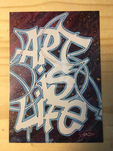 「Carte Postale Graff…」というタイトルの絵画 Pascal Kowalewski (PK29)によって, オリジナルのアートワーク, アクリル